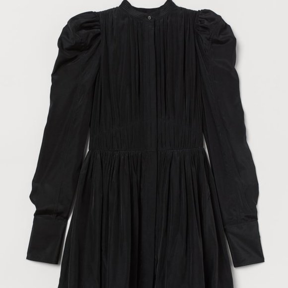 NWT H&M Studio Collection Cocktail Holidays Long sleeves Dress Puff Sleeves‎ XXS - Picture 2 of 9